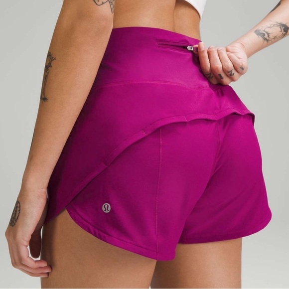 NWT RARE Lululemon Speed Up HR Short Magenta Size 4 - Picture 3 of 11